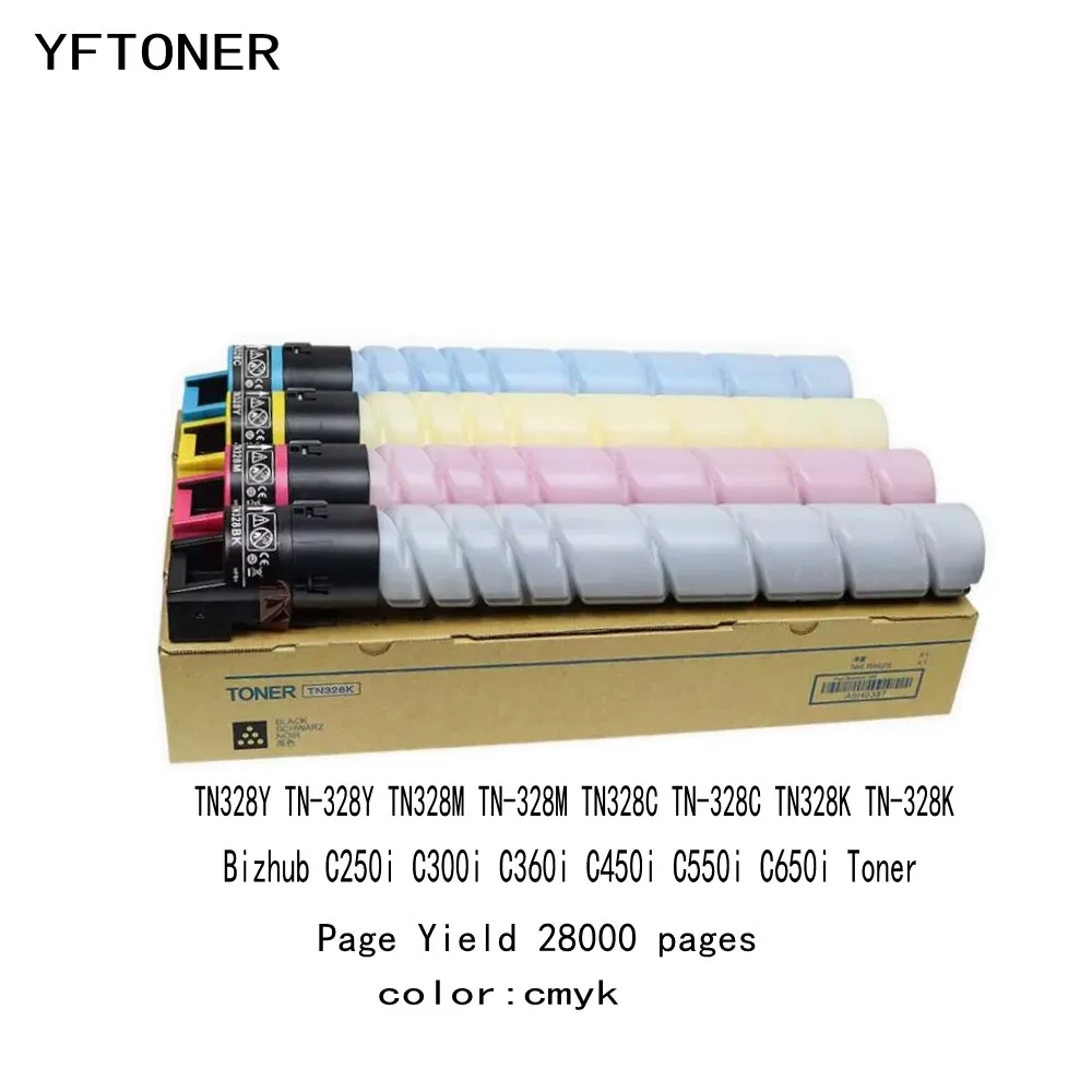 Tn328K Toner Konica Per Minolta Aav8230 Tn328Y Tn-328Y 328M 328K 328C Bizhub C250I C300I C360I C450I C550I C650I Toner