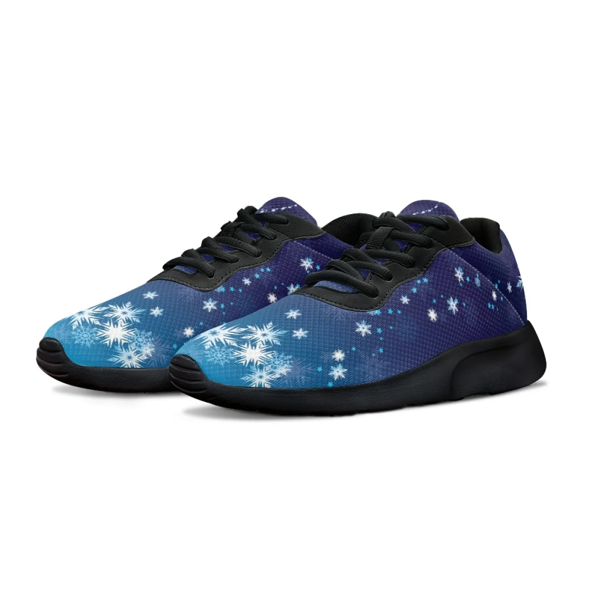 Fashion Snowflake Pattern Women's Fashion Soft Sneaker Wear-resistant Outdoor Casual Shoes Lightweight Breathable Walking Shoes