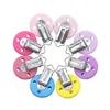 10Pcs Round Baby Pacifer Clips 35mm Silicone Teether Clip DIY Baby Dummy Chain Nipple Holder Soother Teething Toy Accessories 5