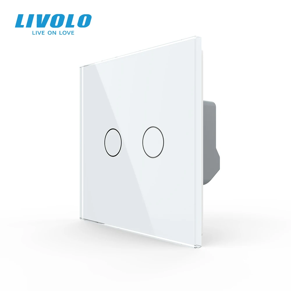 LIVOLO EU Standard Touch Sensor Wall Switch,2 Gang 1 Way Sensitive Control for Home Improvement