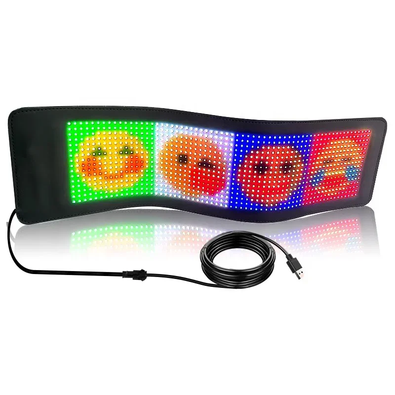 

Smart APP Control 672*122MM Flexible led Display Board Sign Panel Soft Displaypanel for car