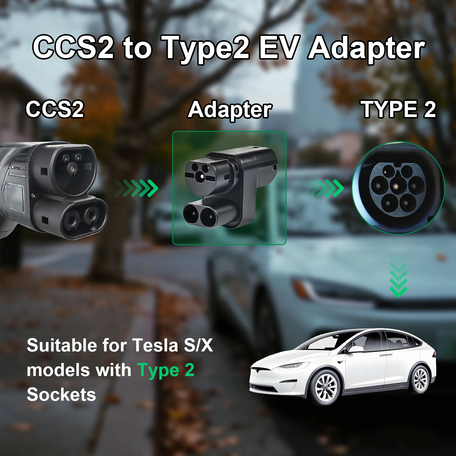 GOODCELL CCS2 to Type2 EV Converter Adapter DC 210A 86KW CCS Combo 2 to Type2 Electric Vehicle Charging Adaptor, charger adapter, power supply adapter