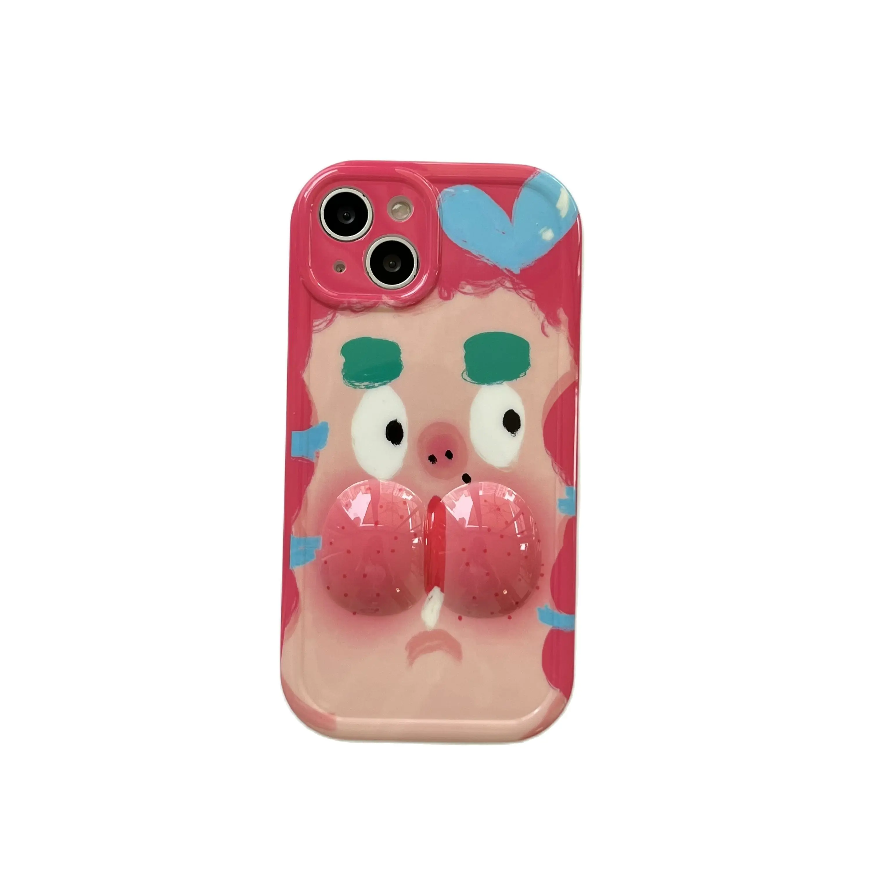 Custodia Encased Bando Series Per IPhone 14 Pro - Trasparente Con Cinturino E Design Cuore Farfalla, Protezione Schermo Inclusa