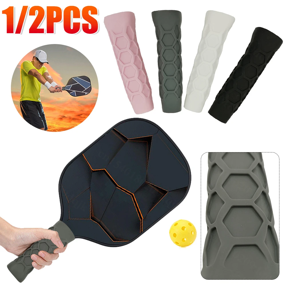 Silicone Pickleball Paddle Grip Cover Non-Slip Handle Silica Gel Undergrip Padel Accessories Reusable Pickleball Racket Overgrip