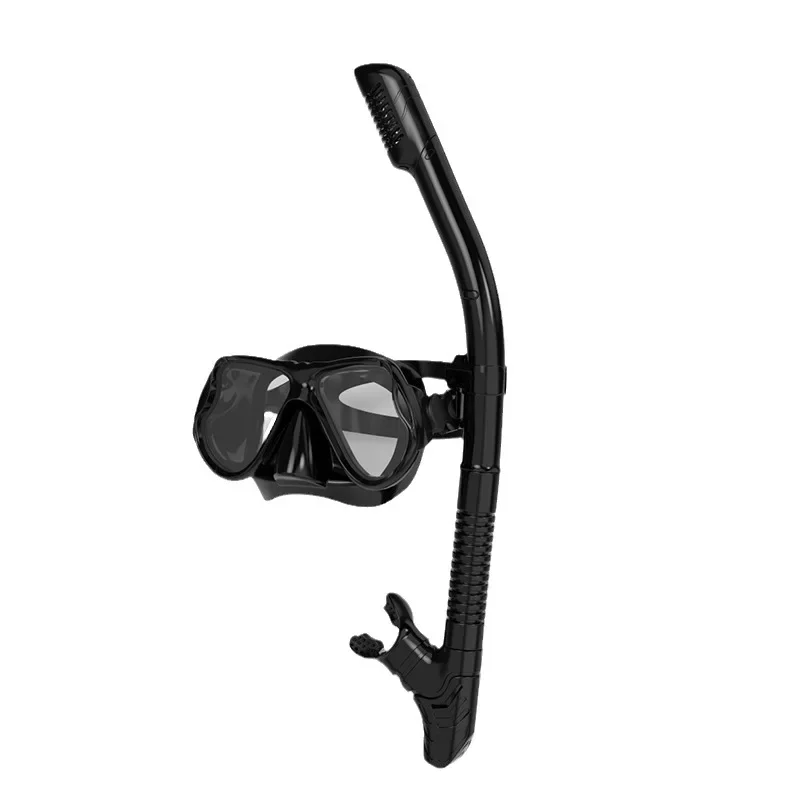 Diving goggles set Professional snorkeling snorkel set Large frame silicone diving mask Full dry snorkel 4