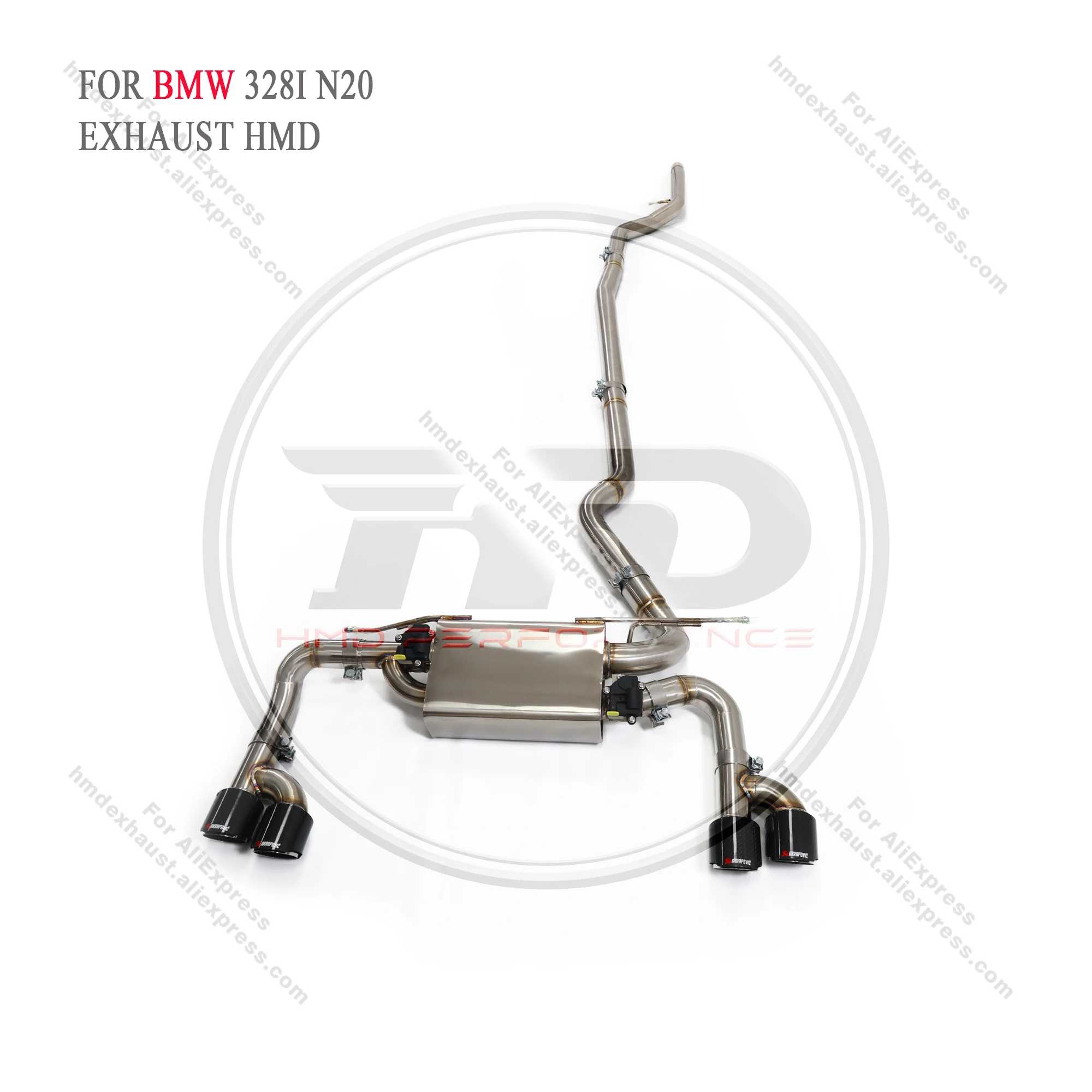 

HMD Exhaust System Stainless Steel Performance Catback for BMW 328i N20 2.0T Muffler With Valve