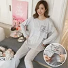 Women Nursing Pyjamas Homewear Spring Autumn Maternity Pajamas Set Cute Breastfeeding Clothes Long-sleeved Pregnancy Sleepwear 2