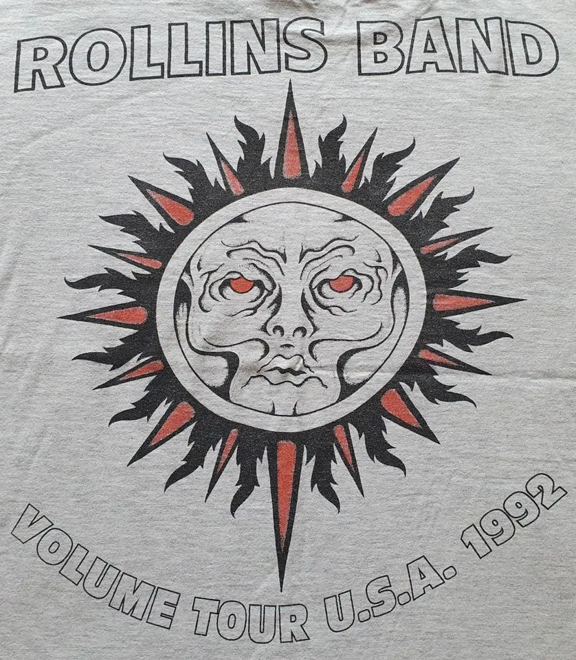 Фото Винтажная Футболка Rollins Band 1992, спортивная серая, универсальная, с длинным или коротким рукавом, музыка NG2030 №1