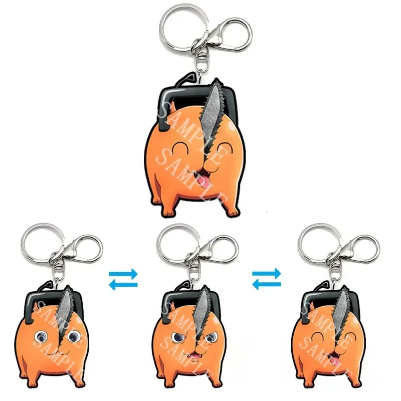

Anime Cute Key Chains Chainsaw Man Pochita Acrylic Motion Key Chains Creative Bag Pendant Car Keyring Anime Peripheral Gift