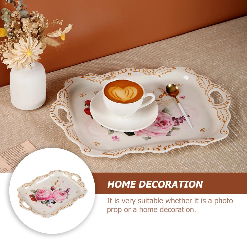 Kitchen Dining Food Serving Tray Tea Cup Snack Plate Decorative Melamine Tray Smooth Finish Long Lasting