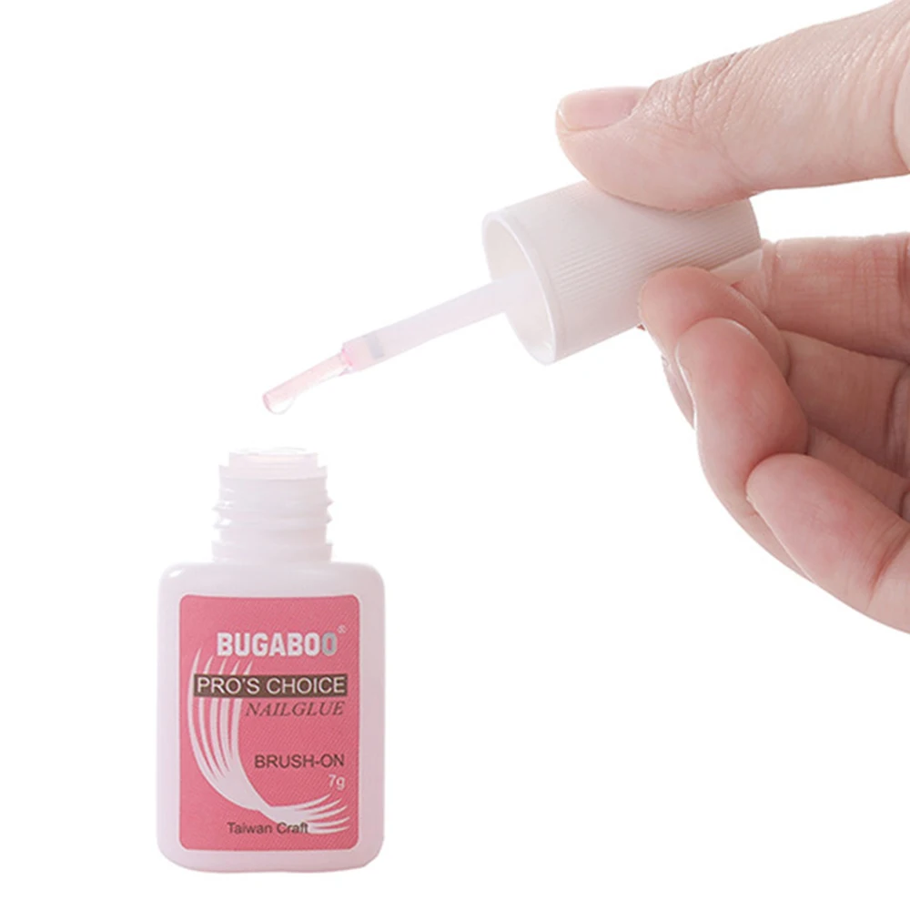 5PCS Quick Drying Nail Glue Super Strong Nail Rhinestones Glue for Acrylic Fake Tips Nail Gel Glue Manicure Tools (7g/bottle) 6