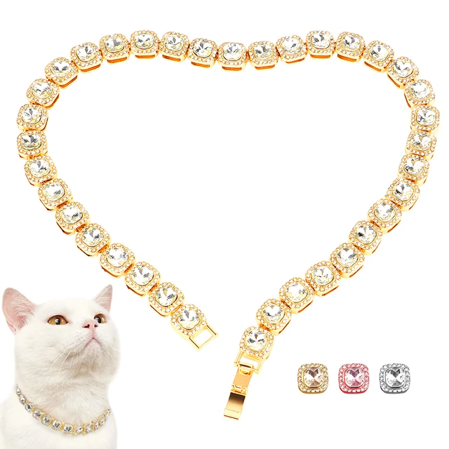 Collars Cat Chain, Bling Collars Cats, Luxury Cat Collars