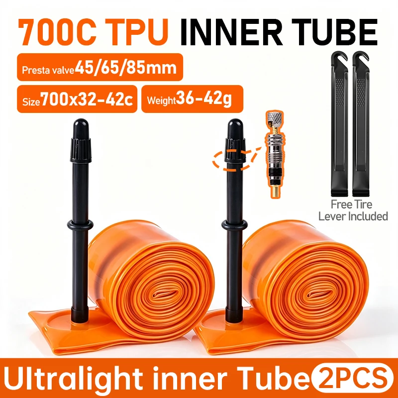 Puncture-Resistant TPU Gravel and Off-Road Bike Inner Tube with French Valve