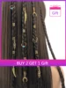 Turquoise Stone Feather Moon Hair Cuffs Adjustable Braid Rings for Women Dreadlocks Boho Hair Jewelry Accessories Gift Idea