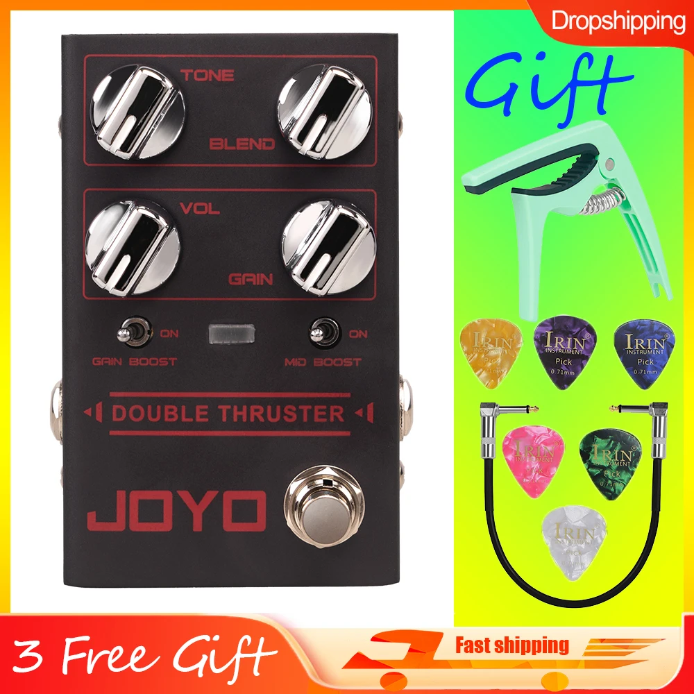 

JOYO R-28 DOUBLE THRUSTER Bass Overdrive Effects Pedal Features Sharp Grainy High Frequency Tone Pedal for Electric Bass Pedal