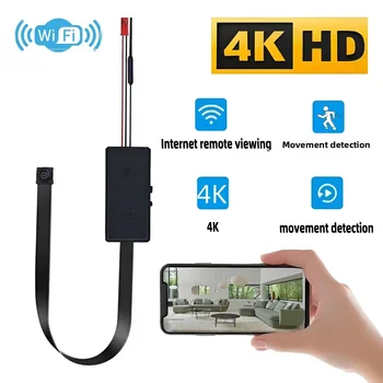 La nuova mini telecamera WiFi 4K HD, supporta la visualizzazione remota, il rilevamento mobile, l'archiviazione in loop, la telecamera wireless fai-da-te in stile tata domestica