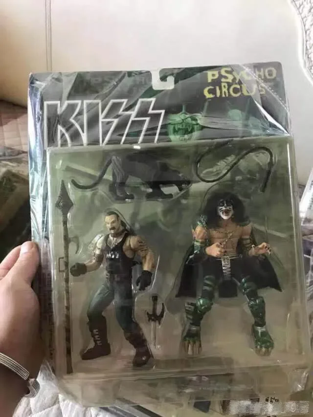 2 Pz/Set Mcfarlane Exclusive Garage Kit Classic Toy Rocks Music: Kiss Band - Demon And Crown Action Figure Giocattolo Da Collezione