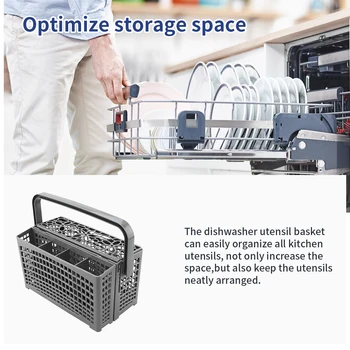 1PC Universal Cutlery Dishwasher Replacement Basket for Bosch, Maytag, Kenmore, Whirlpool, LG, Samsung, Kitchenaid, GE 1