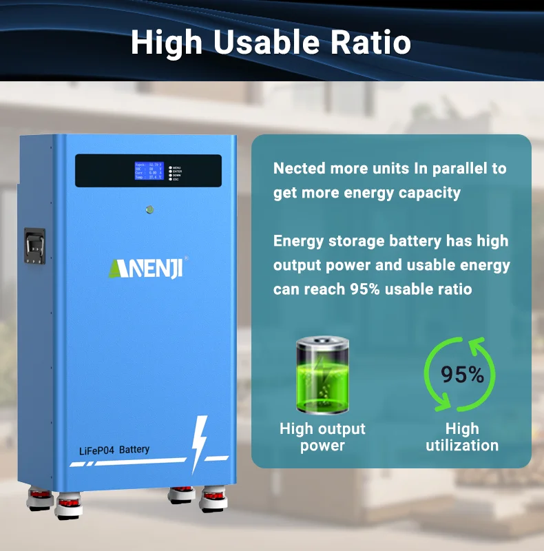 ANENJI 16KWh Lithium-Eisenphosphat 51,2V 300AH A+-Qualität 6000+ Zyklen Solar-Heimenergiespeicher Lithium-Eisenphosphat EU-Lagerbestand – Detail 6