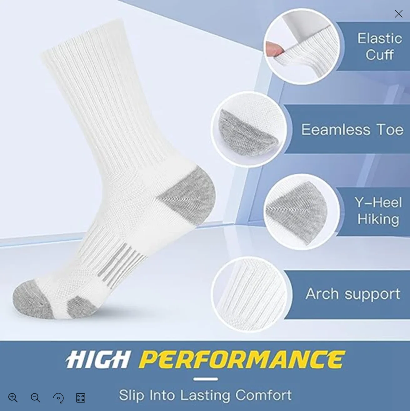 10/30 Pairs Men's Running Socks 6