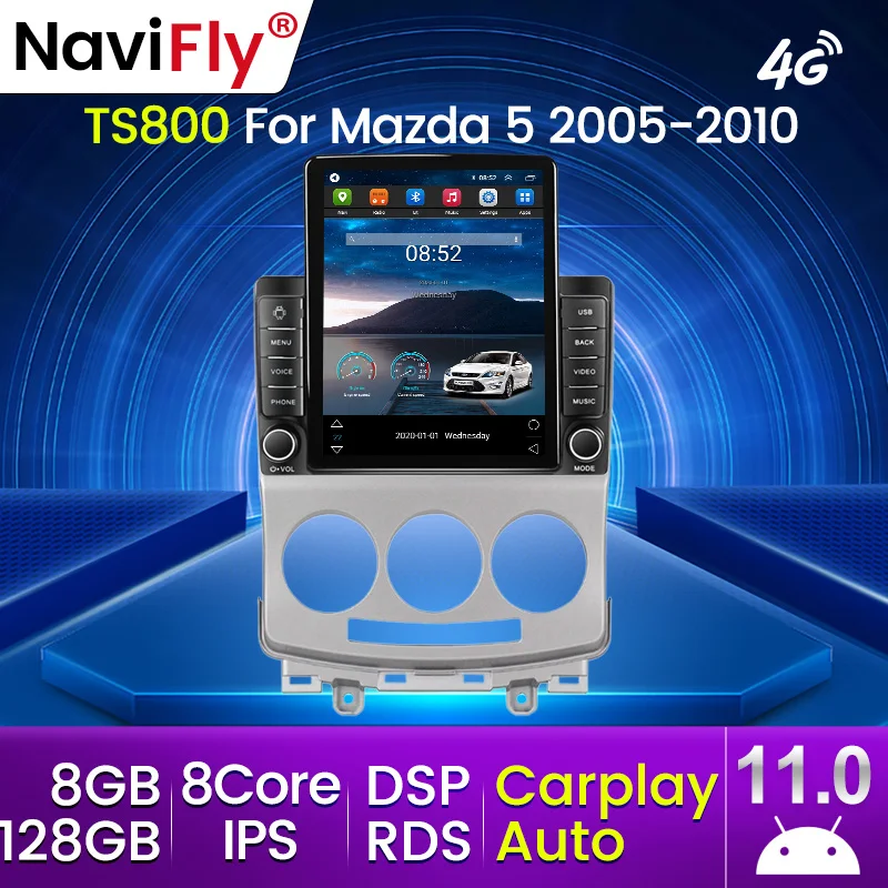 9" Android 13.0 Autoradio Für Mazda 5 CR19 2005-2010 GPS Navi