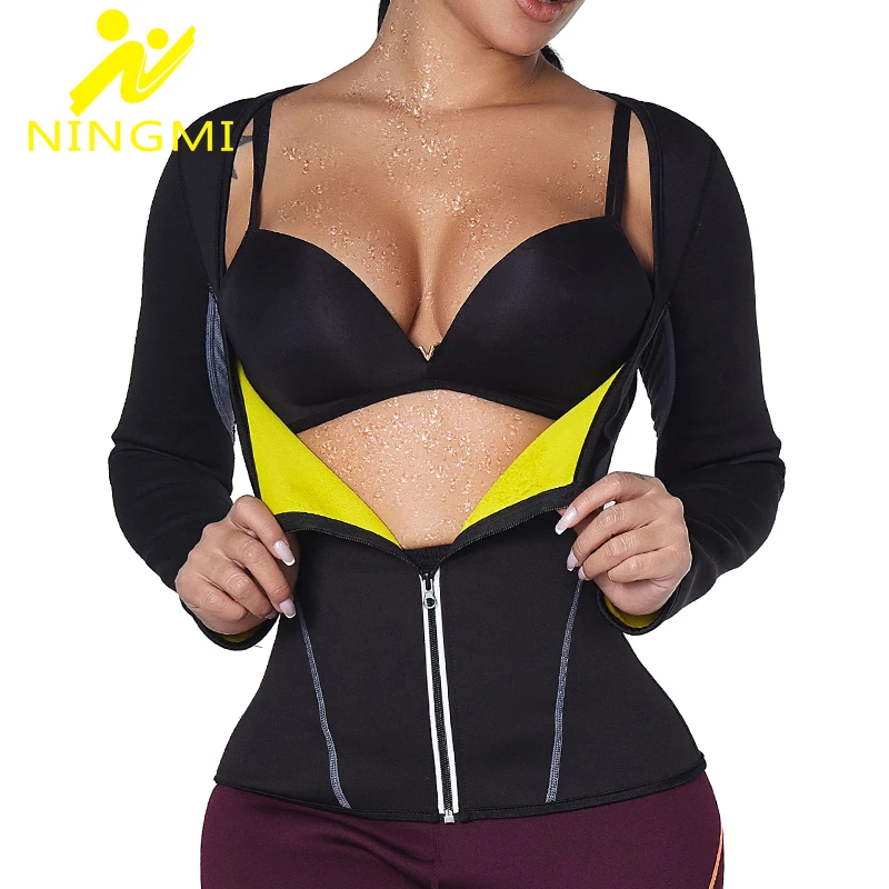 Женский пояс NINGMI неопреновый рубашка для сауны горячий корсет похудения с