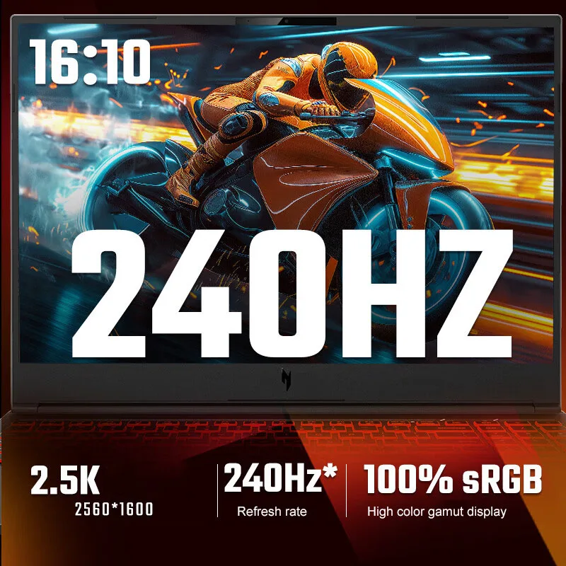 2024 Acer Nitro Gaming Laptop 16 Inch 2.5K 240Hz IPS Screen Netbook i7-14650HX 32GB 1TB RTX4060 Gaming Notebook Computer PC 6