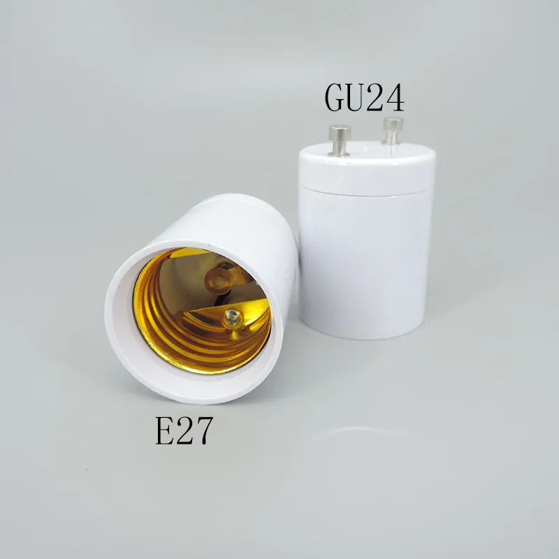 AC GU24 to E27 screw E26 to GU24 Converter Lamp Bulb base Head Led Light White Holder Socket Adapter Saving lighting Halogen q1