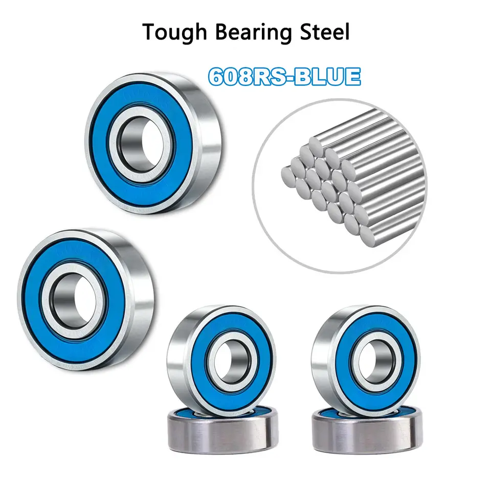 6/12/20pcs 608RS/608ZZ Bearings, Durable Carbon Steel Ball Bearings Skateboards, Longboards, Inline Skates, Roller Skates image 8