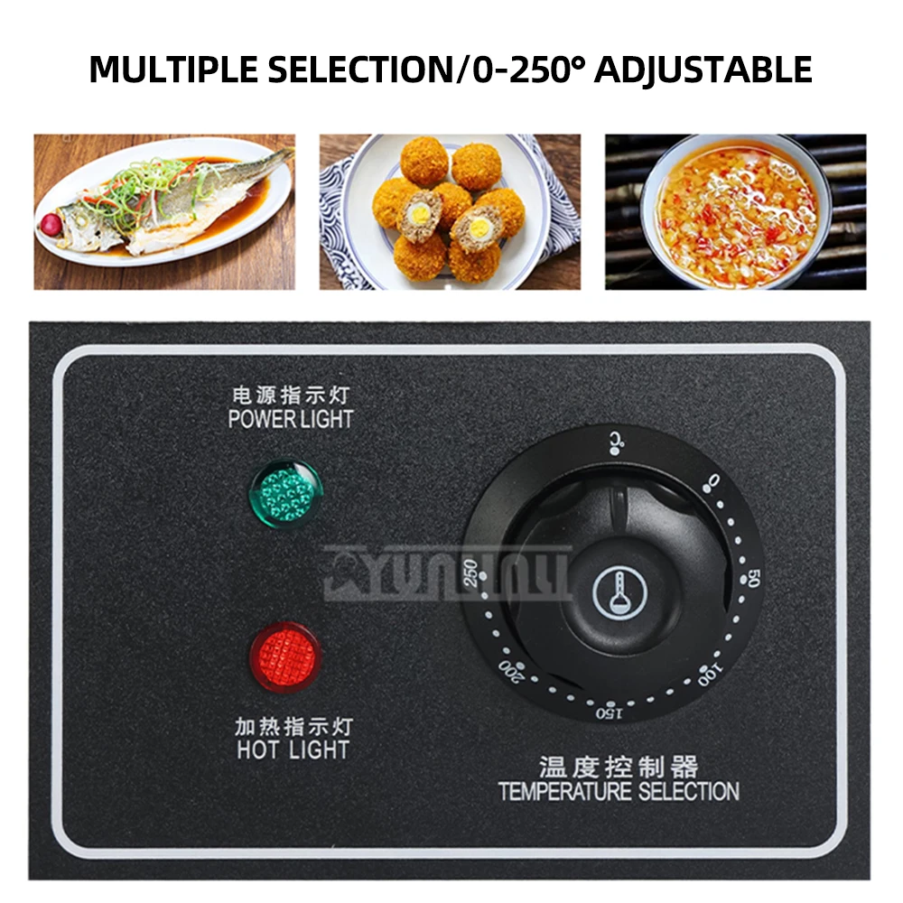 Temperature Controll Freidora El&eacute;ctrica Env&iacute;o Gratis Single Cylinder Hot Oil Fryer Commercial Fried Egg Machine