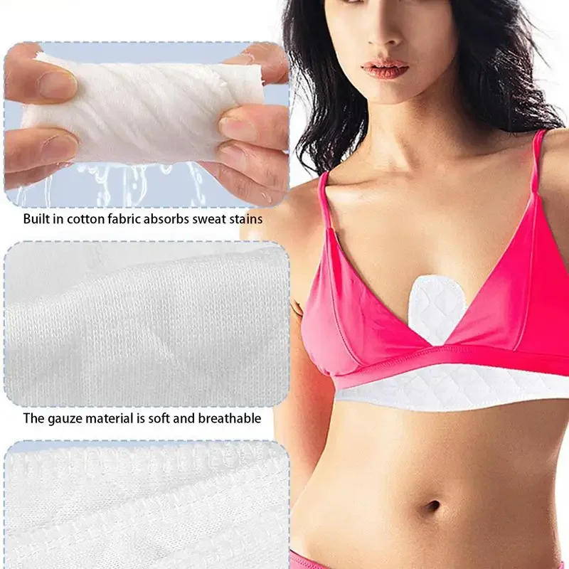 Under Bra Sweat Liners Set Of 2/5/10 Under Breast Sweat Absorber Women's Lingerie Accessories Breastfeeding Supplies Cooling Bra