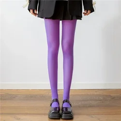 Women's Elegant Super Elastic Tights - Red Sexy Pantyhose - One Size (Purple)