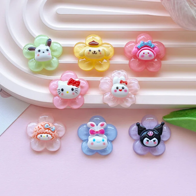 

5 шт. miniso аниме sanrio цветок мультфильм для diy искусственные материалы