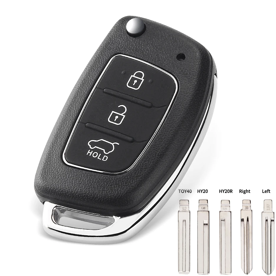 1pc 3 Buttons Flip Remote Car Key Shell Case for Hyundai Solaris Ix35 Ix45 ELANTRA Santa Fe HB20 Verna HY15/HY20/TOY40 Blade