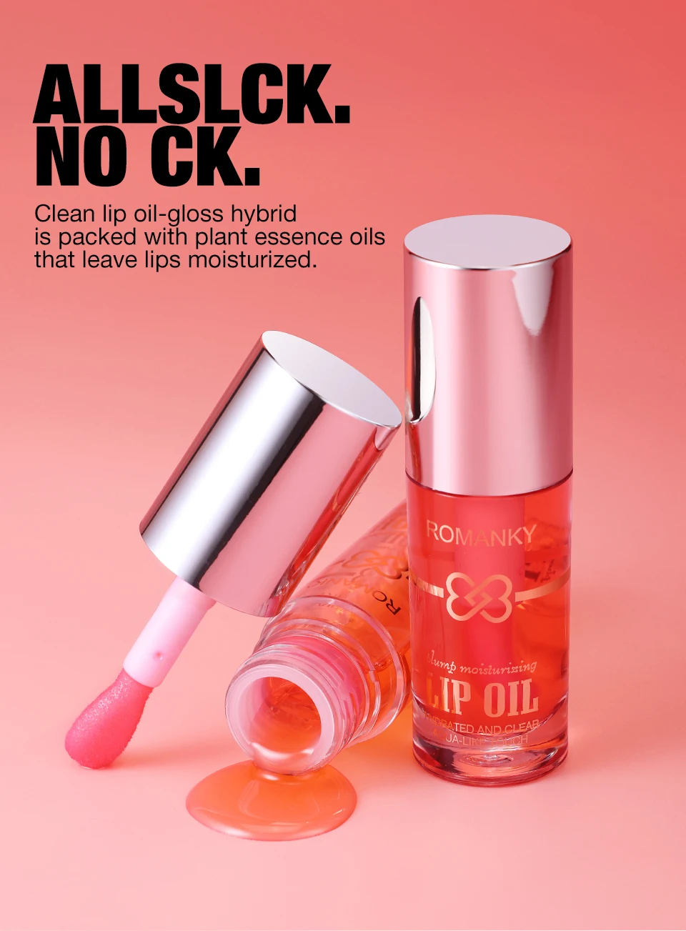 Description Picture 2 of itemHydrating Lip Oil, Shiny Tinted Lip Gloss, Moisturizing Liquid Lip Balm, Non-Sticky, Assorted Colors, Make up for woman