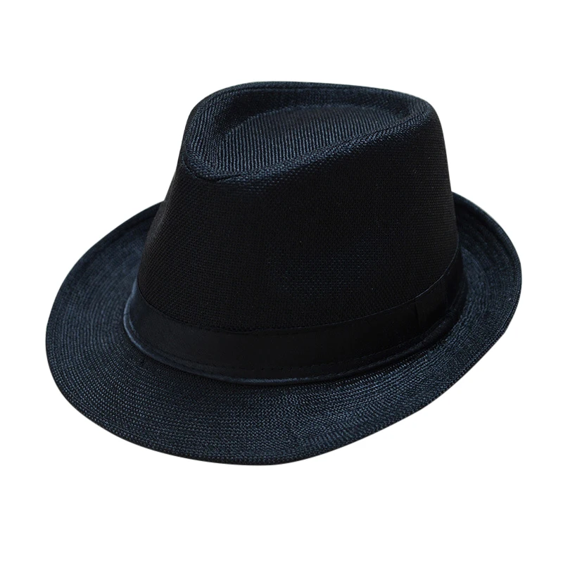 Summer Fedora Hat for Men Fashionable Elegant Vintage Black Women White Red Brim Panama Top Jazz Beach Unisex Classic fedora hat fashion hat
