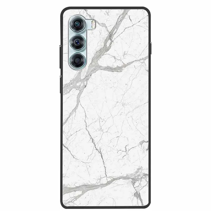 Marble Silicone Black Soft Protective Phone Case Cover