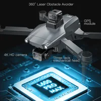 Drone GPS L600 PRO/L600 PRO MAX avec caméra HD professionnelle 4K, nacelle 3 axes, FPV 5G, moteur brushless et fonction d'évitement d'obstacles en option, Quadcopter 5