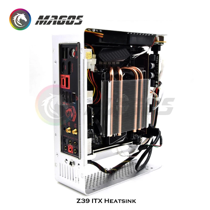 Refrigerador a ar Cpu para Caixa Mini Itx Ultrafino 39 mm de Altura Z39 Tubos de Calor Radiador Cpu Controlo Pwm 4pin Amd Plataformas Intel - Imagem 2