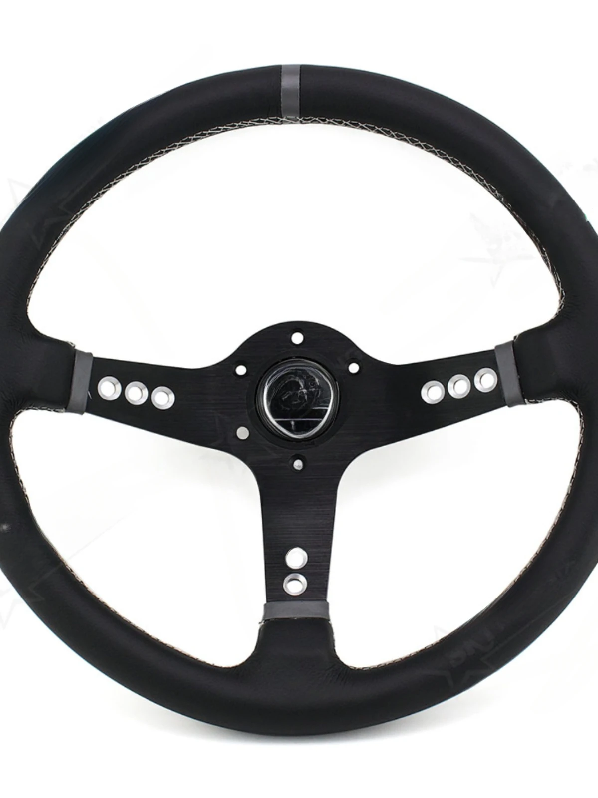 

Car Modification Racing 14-Inch 345mm Deep Concave Leather Thickened Bracket Civic Brz86 Modified Sports Steering Wheel