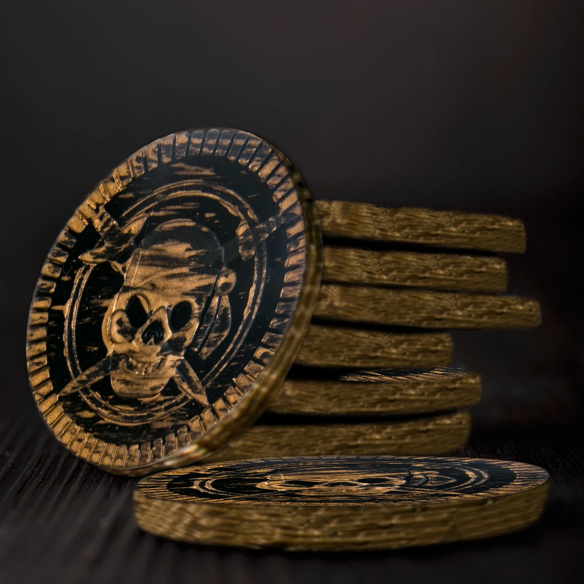 20/40pcs 해적 동전 플라스틱 금속 금화 크리스마스 선물 보물 상자 게임 토큰 장난감 어린이 할로윈 생일 파티 장식 -  AliExpress