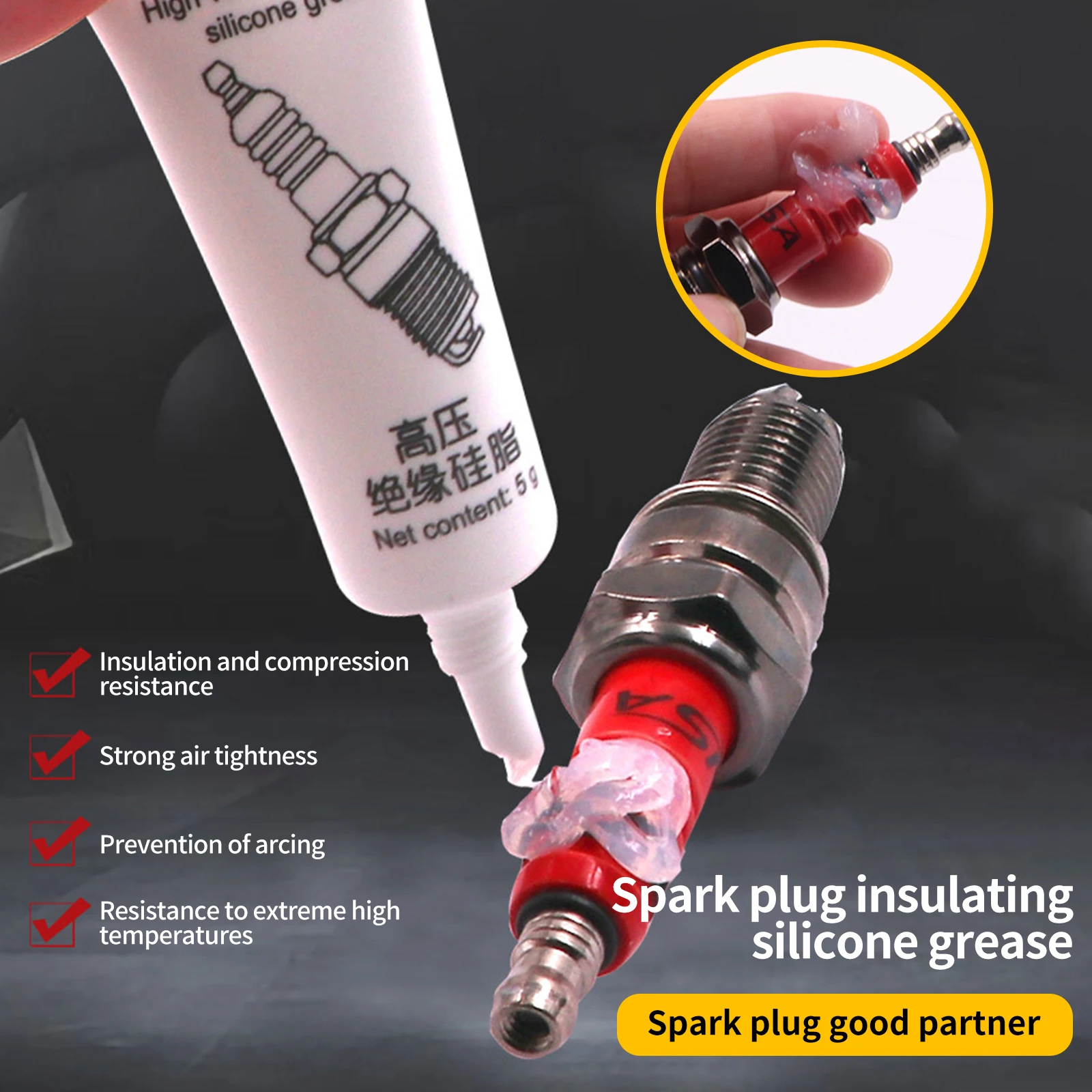 Automobile Spark Plug High Voltage Insulating Grease silicone grease lubricant silicone grease grease lubricant Ignition Coil Silicone Grease High And Low Temperature Corrosion Resistance