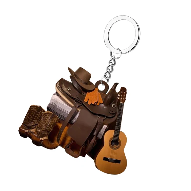 Acryl Cowboystiefel Vorhänge Ornament, 2D Neuheit Auto Rückspiegel  Anhänger, Sattel Schlüsselanhänger hängende Anhänger, Auto Inneneinrichtung  Zubehör für H