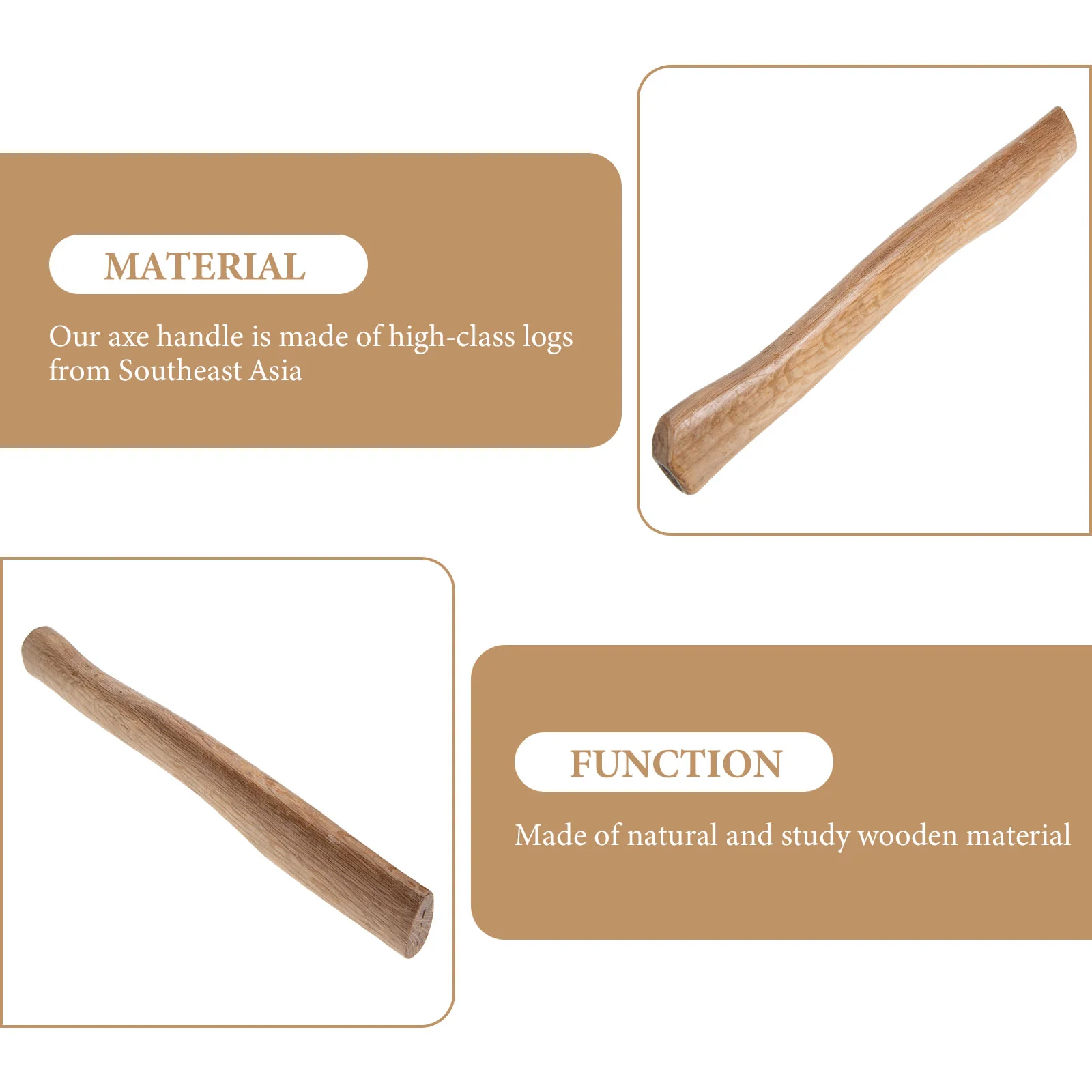 Ax Claw Hammer Handle Replacements Handle Replacements Fitting for Carpenter Tools Firewood Replacement Accessory Wooden 3