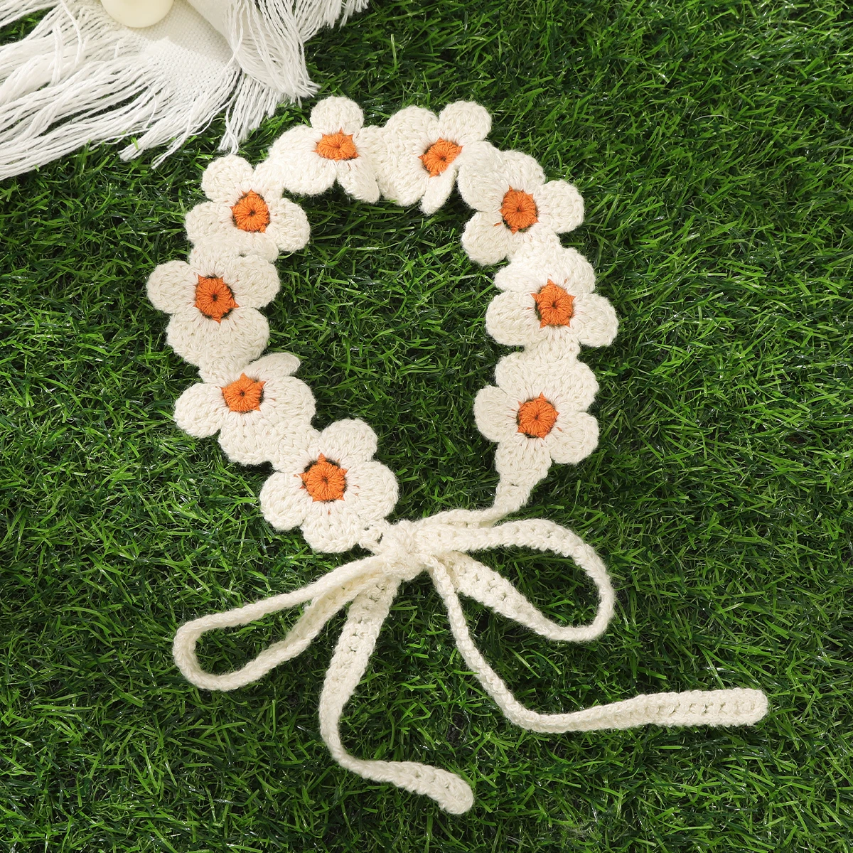 Knitted Flower Headband Colorful Beach Hawaii Hair Accessories Turban Bandage Bandana Ladies Travel Styling Headwear Headwarps