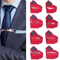 Men Alloy Metal Gold Color Tie Clips Clasp Cufflinks Steamship Dolphin Airplane Tie Bar Wedding Party Jewelry Pin 3