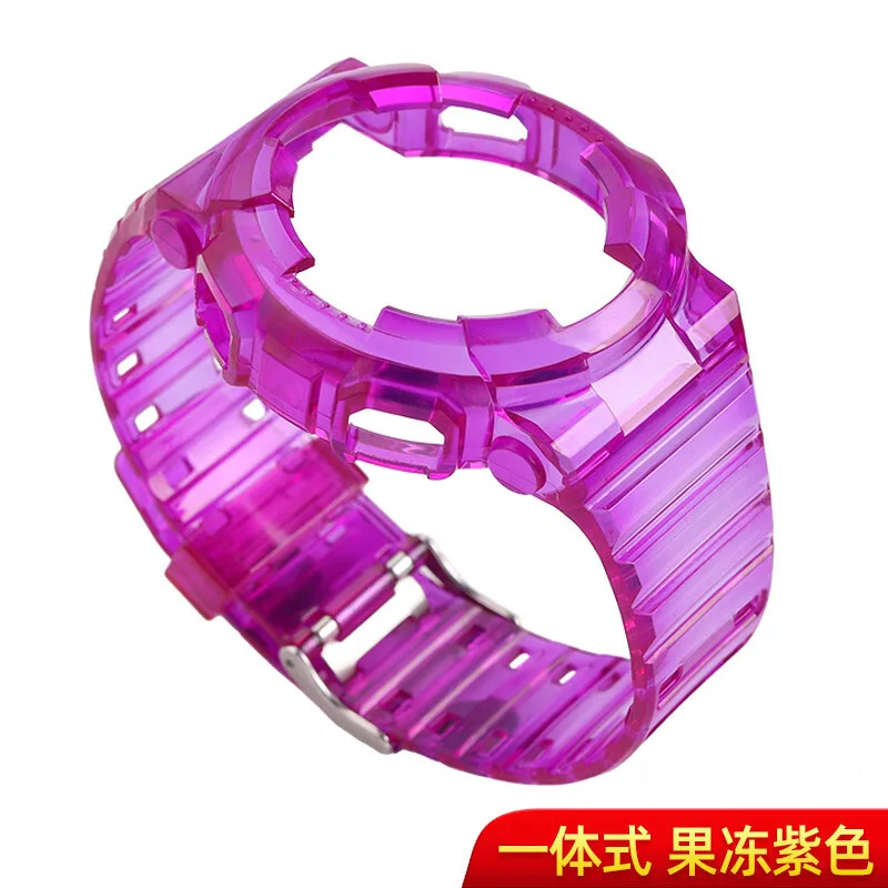 Correa de reloj con carcasa deportiva para Casio G-SHOCK GA-100/GA-110/GA-120, correa esmerilada, accesorios de silicona TPU transparente