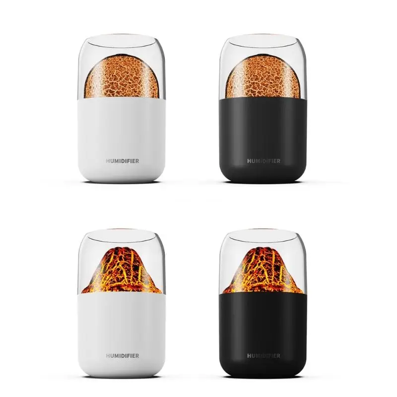 

Humidifier 300ml USB Desktop Cool Air Humidifier with Night Light Volcano Diffuser 2 Modes for Bedroom Dropship