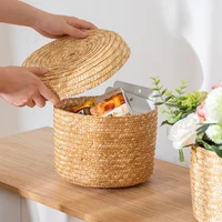 Handmade Woven Storage Basket Multi-purpose Snack Organizer Baskets 5