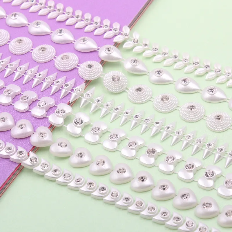 

1Meter Lmitation Pearls Flower Chain DIY Clothing Hat Crafts Handmade Accessories For Necklace Bracelet Earrings Jewelry Making